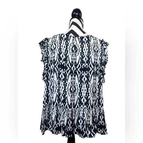 Savanna Jane Embroidered Boho Western Sz 2X Cap-Sleeve Blouse - Picture 2 of 10